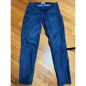 Paige Verdugo Ankle jeans size 29 dark wash with faded areas Excellent‎